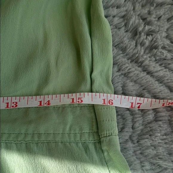 VINTAGE ROBBIE BEE pistachio Mint sage Green silk drop waist Dress 10 minimal - Picture 13 of 14